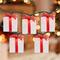 10-Count White and Red Christmas Present Light Set- 7.5ft Green Wire